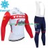 Trek Segafredo 2023 Herren Radtrikot Langarm + Trägerhose Lange (Winter Thermal Fleece) N001