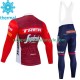 Trek Segafredo 2023 Herren Radtrikot Langarm + Trägerhose Lange (Winter Thermal Fleece) N001