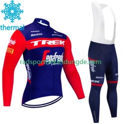 Trek Segafredo 2023 Herren Radtrikot Langarm + Trägerhose Lange (Winter Thermal Fleece) N002