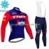 Trek Segafredo 2023 Herren Radtrikot Langarm + Trägerhose Lange (Winter Thermal Fleece) N002