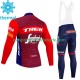 Trek Segafredo 2023 Herren Radtrikot Langarm + Trägerhose Lange (Winter Thermal Fleece) N002