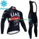 Uae Emirates 2023 Herren Radtrikot Langarm + Trägerhose Lange (Winter Thermal Fleece) N001