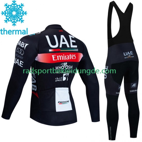 Uae Emirates 2023 Herren Radtrikot Langarm + Trägerhose Lange (Winter Thermal Fleece) N001