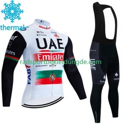 Uae Emirates 2023 Herren Radtrikot Langarm + Trägerhose Lange (Winter Thermal Fleece) N002