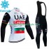 Uae Emirates 2023 Herren Radtrikot Langarm + Trägerhose Lange (Winter Thermal Fleece) N002