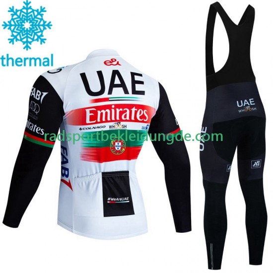 Uae Emirates 2023 Herren Radtrikot Langarm + Trägerhose Lange (Winter Thermal Fleece) N002