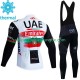Uae Emirates 2023 Herren Radtrikot Langarm + Trägerhose Lange (Winter Thermal Fleece) N002