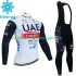 Uae Emirates 2023 Herren Radtrikot Langarm + Trägerhose Lange (Winter Thermal Fleece)