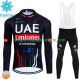 Uae Emirates 2024 Herren Radtrikot Langarm + Trägerhose Lange (Winter Thermal Fleece) N001