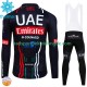 Uae Emirates 2024 Herren Radtrikot Langarm + Trägerhose Lange (Winter Thermal Fleece) N001