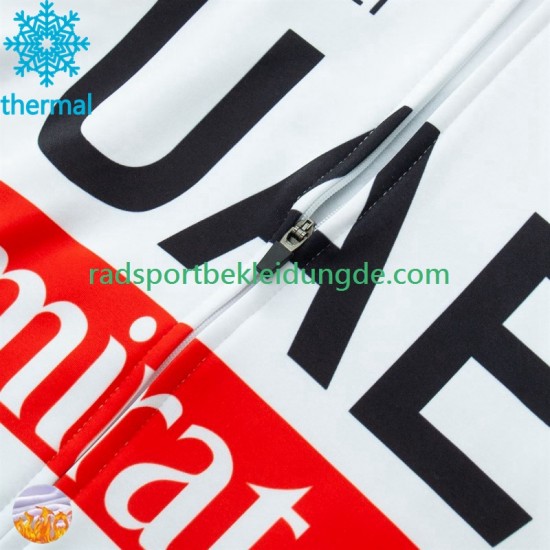 Uae Emirates 2024 Herren Radtrikot Langarm + Trägerhose Lange (Winter Thermal Fleece)
