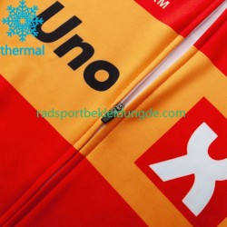 Uno X 2023 Herren Radtrikot Langarm + Trägerhose Lange (Winter Thermal Fleece)