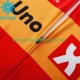 Uno X 2023 Herren Radtrikot Langarm + Trägerhose Lange (Winter Thermal Fleece)
