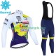 Wanty Circus 2023 Herren Radtrikot Langarm + Trägerhose Lange (Winter Thermal Fleece)