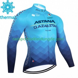 Astana Qazaqstan 2023 Herren Radtrikot (Winter Thermal Fleece)