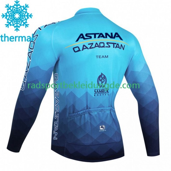 Astana Qazaqstan 2023 Herren Radtrikot (Winter Thermal Fleece)