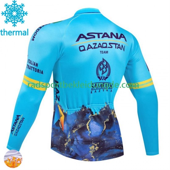 Astana Qazaqstan 2024 Herren Radtrikot (Winter Thermal Fleece) N001