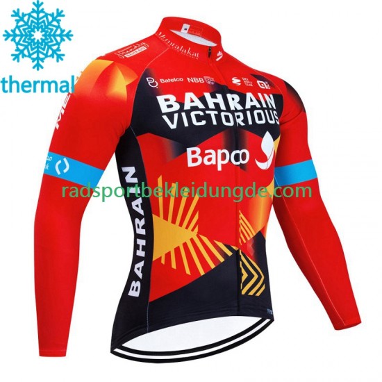 Bahrain Victorious 2023 Herren Radtrikot (Winter Thermal Fleece)