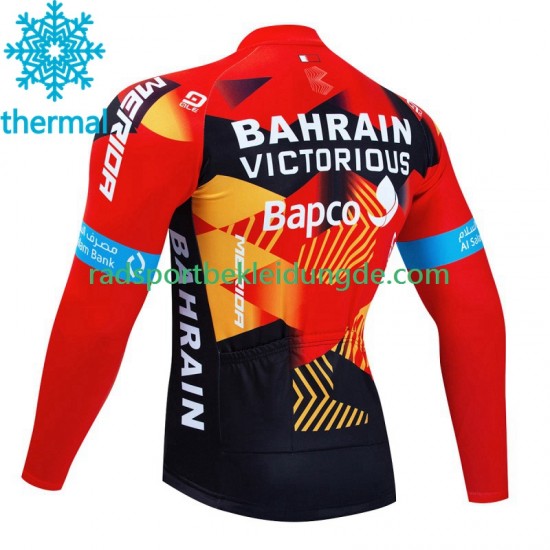 Bahrain Victorious 2023 Herren Radtrikot (Winter Thermal Fleece)
