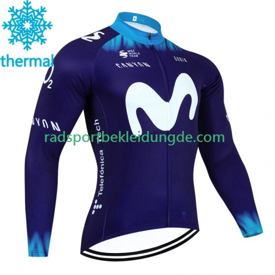 Movistar 2023 Herren Radtrikot (Winter Thermal Fleece)