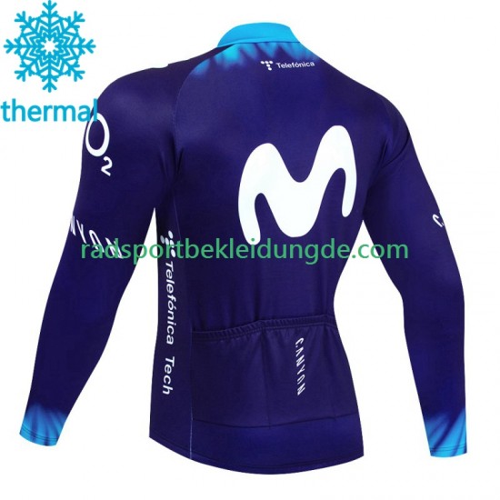 Movistar 2023 Herren Radtrikot (Winter Thermal Fleece)