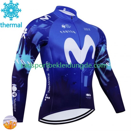 Movistar 2024 Herren Radtrikot (Winter Thermal Fleece)