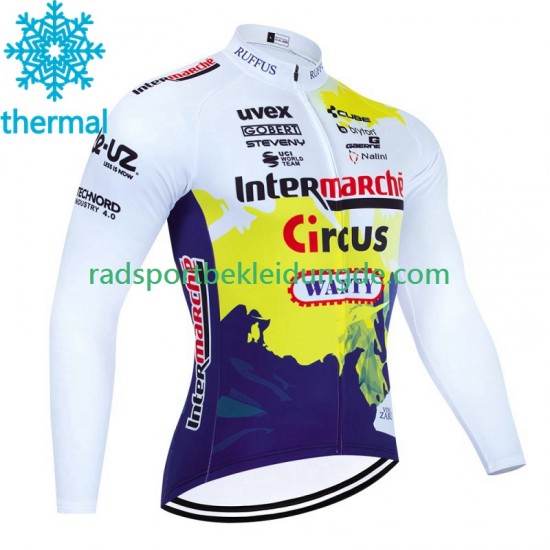 Wanty Circus 2023 Noir Herren Radtrikot (Winter Thermal Fleece)