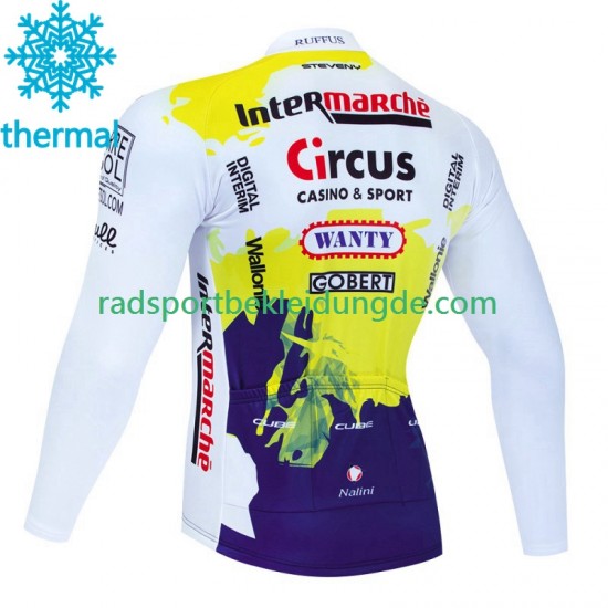 Wanty Circus 2023 Noir Herren Radtrikot (Winter Thermal Fleece)