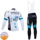 Team Bahrain Victorious 2025 Herren Radtrikot Langarm + Trägerhose Lange (Winter Thermal Fleece)
