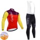 Team Cofidis 2025 Herren Radtrikot Langarm + Trägerhose Lange (Winter Thermal Fleece)