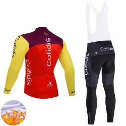Team Cofidis 2025 Herren Radtrikot Langarm + Trägerhose Lange (Winter Thermal Fleece)