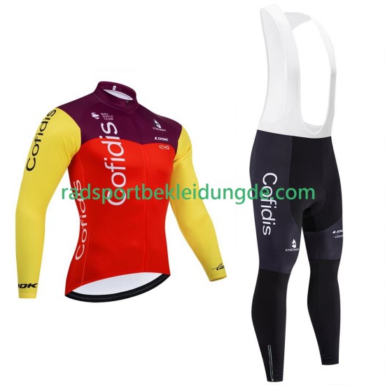 Pro Cofidis 2025 Herren Radtrikot Langarm + Trägerhose Lange