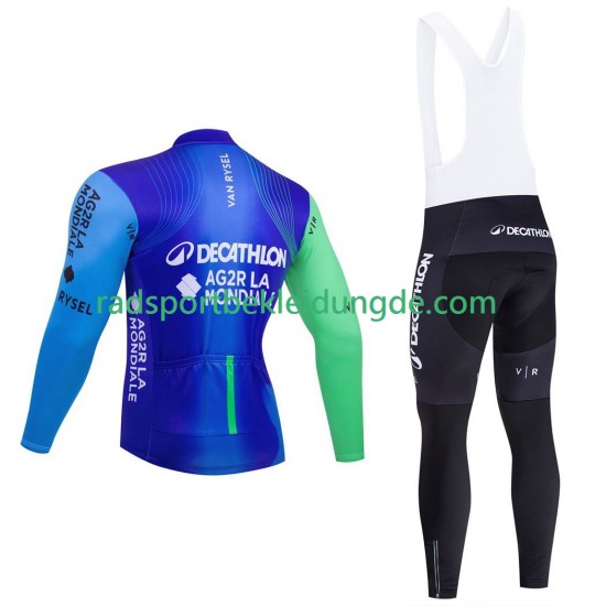 Pro Decathlon Ag2R 2025 Herren Radtrikot Langarm + Trägerhose Lange