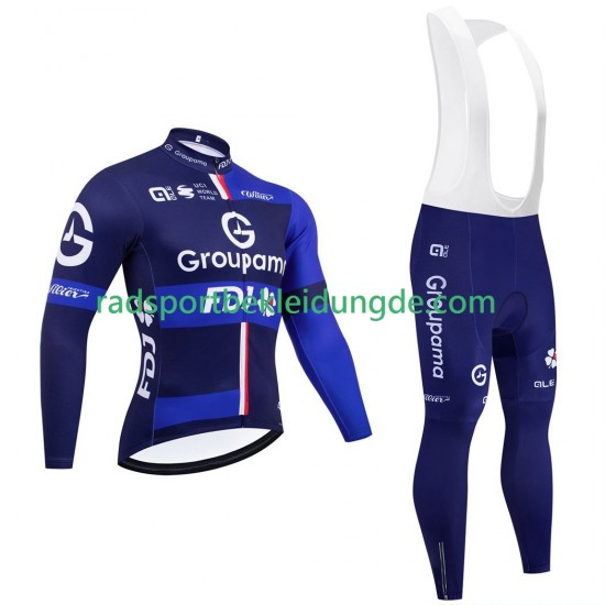 Pro Groupama Fdj 2025 Herren Radtrikot Langarm + Trägerhose Lange