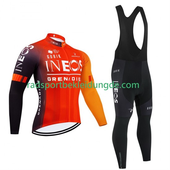 Pro Ineos Grenadier 2025 Herren Radtrikot Langarm + Trägerhose Lange
