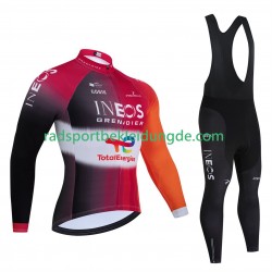 Pro Ineos Totalenergies Tour De France 2025 Herren Radtrikot Langarm + Trägerhose Lange