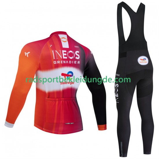 Pro Ineos Totalenergies Tour De France 2025 Herren Radtrikot Langarm + Trägerhose Lange