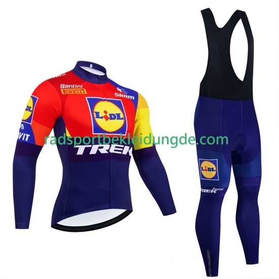 Pro Lidl Trek 2025 Herren Radtrikot Langarm + Trägerhose Lange