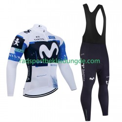 Pro Movistar 2025 Herren Radtrikot Langarm + Trägerhose Lange