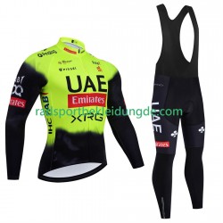 Pro Uae Team Emirates 2025 Fluo Herren Radtrikot Langarm + Trägerhose Lange