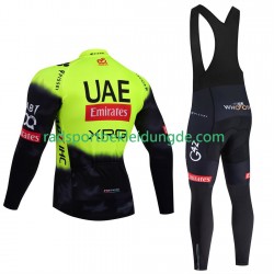 Pro Uae Team Emirates 2025 Fluo Herren Radtrikot Langarm + Trägerhose Lange