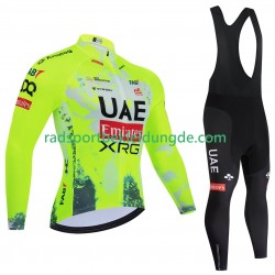 Pro Uae Team Emirates Xrg Tdf Editon Race Fluo 2025 Herren Radtrikot Langarm + Trägerhose Lange