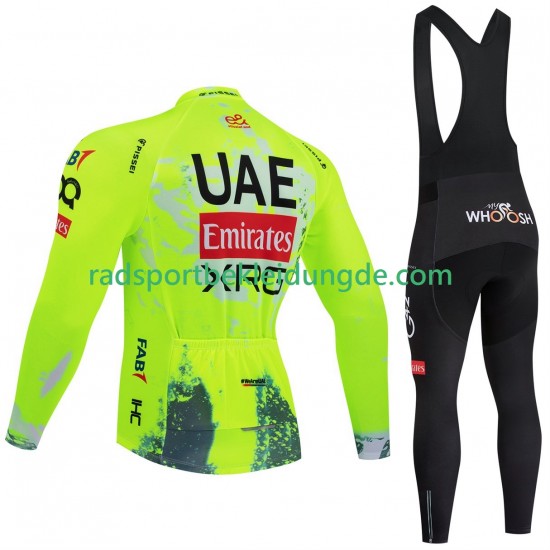 Pro Uae Team Emirates Xrg Tdf Editon Race Fluo 2025 Herren Radtrikot Langarm + Trägerhose Lange