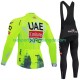 Pro Uae Team Emirates Xrg Tdf Editon Race Fluo 2025 Herren Radtrikot Langarm + Trägerhose Lange