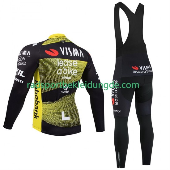 Pro Visma Lease A Bike Tour De France 2025 Herren Radtrikot Langarm + Trägerhose Lange