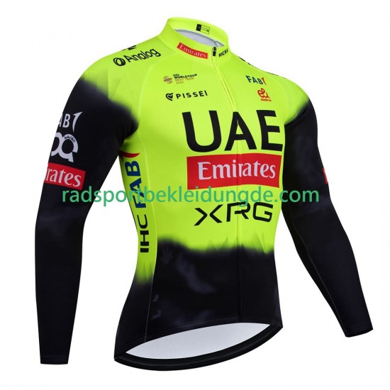 Equipe Pro Uae Team Emirates 2025 Fluo Herren Radtrikot (Langarm)