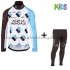 Radtrikot Langarm + Radhose Lange 2017 AG2R La Mondiale Kinder M001