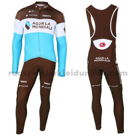 Radtrikot Langarm + Trägerhose Lange 2018 AG2R La Mondiale M002