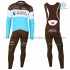 Radtrikot Langarm + Trägerhose Lange 2018 AG2R La Mondiale Winter Thermal Fleece M002