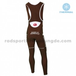 2018 AG2R La Mondiale Trägerhose Lange (Winter Thermal Fleece) M002